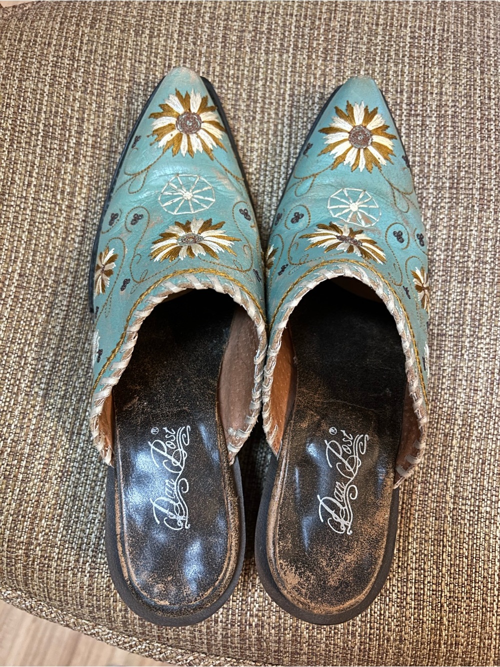 Dan Post Leather Snip Toe Mule, Size 8
